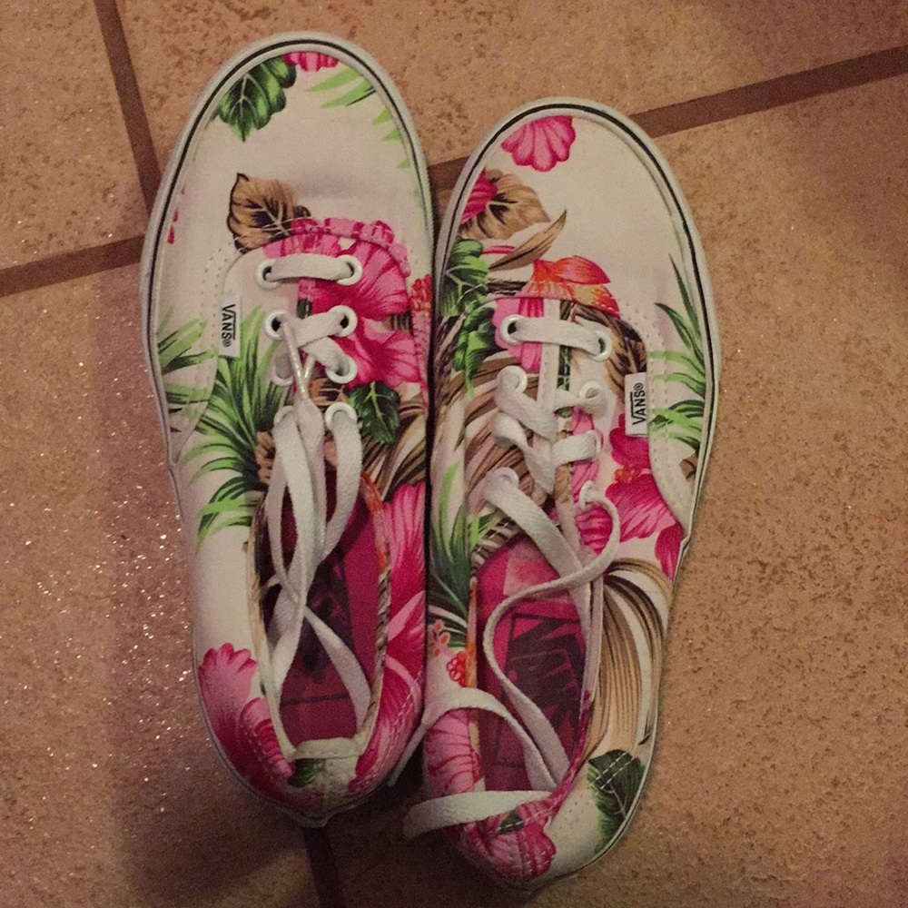 Tropical print Vans